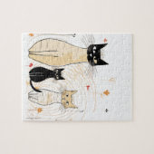 Puzzle Trois Kitties et Fleurs (Horizontal)