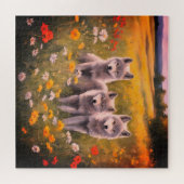 Puzzle Trois louveteaux gris (Horizontal)