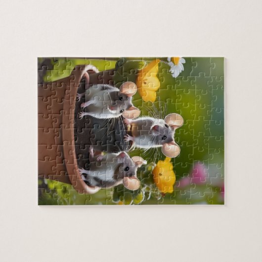 Puzzle Trois Mètres Dans Des Pots À Fleurs, (Horizontal)