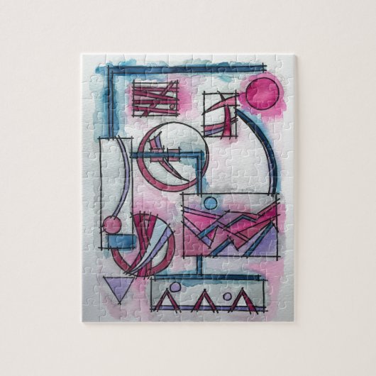 Puzzle Trois-Modernes Bauhaus Géométrique du rêve de l'ar (Vertical)