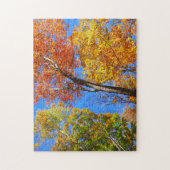 Puzzle Trois nuances d'érables d'automne colorés (Vertical)