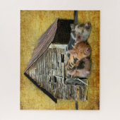 Puzzle Trois Petits Cochons À La Grange Rustique Snoozing (Vertical)