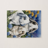 Puzzle Trois petits lapins de lop (Horizontal)