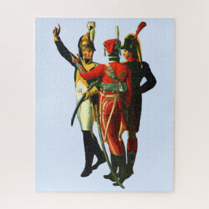 Puzzle trois soldats français vers 1800