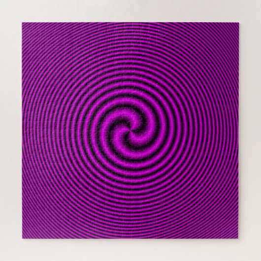 Puzzle Trois spirale à queue en rose violet (Horizontal)