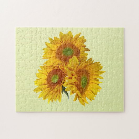 Puzzle Trois tournesols dorés (Horizontal)