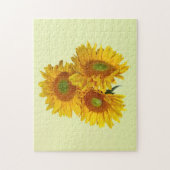 Puzzle Trois tournesols dorés (Vertical)