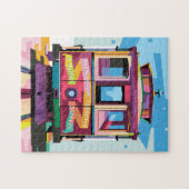 Puzzle Trolley à San Francisco CA Colorful Pop Art (Horizontal)