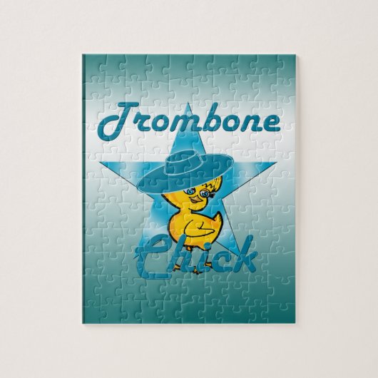 Puzzle Trombone Chick #7 (Vertical)