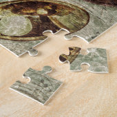 Puzzle Trompette, casquette supérieur et notes musicales (Côté)