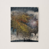 Puzzle Trône de dragon d'imaginaire (Vertical)