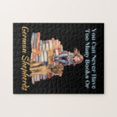 Puzzle Trop de livres berger allemand (Horizontal)