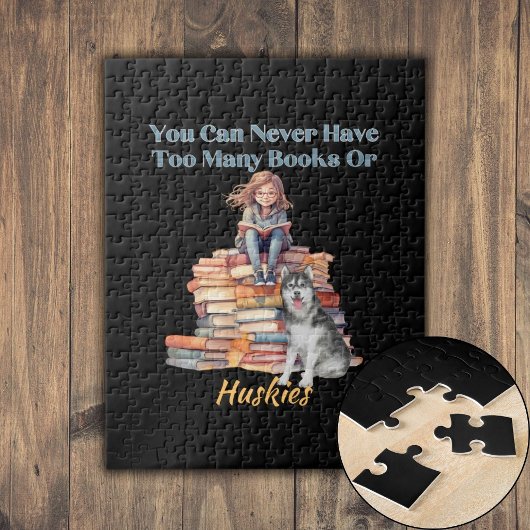 Puzzle Trop de livres ou de Huskies 