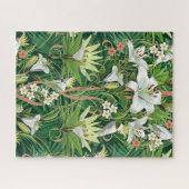 Puzzle Tropical Art Nouveau Lys & Cockatoos (Horizontal)