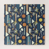 Puzzle Tropical Beach Fun Pattern (Horizontal)