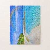 Puzzle Tropical Beach Island Rainbow Ocean (Vertical)