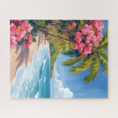 Puzzle Tropical Beach Paradise | Ocean Painting (Horizontal)