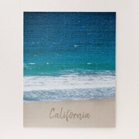 Puzzle Tropical Blue Ocean Waves Custom California Beach (Vertical)