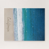 Puzzle Tropical Blue Ocean Waves Custom California Beach (Horizontal)