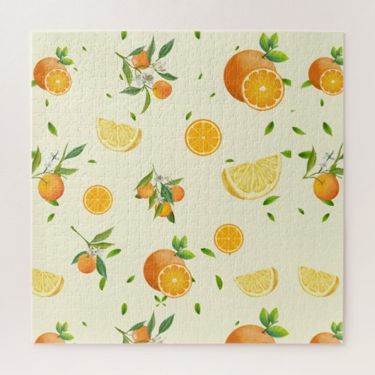 Puzzle Tropical Citrus SUMMER Orange lemon Slice (Vertical)