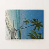 Puzzle tropical de plage de palmier (Horizontal)