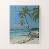 Puzzle tropical de plage de palmier (Vertical)