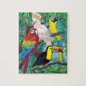 Puzzle tropical d'oiseaux (Vertical)