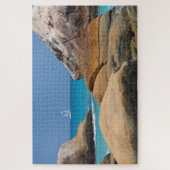 Puzzle tropical nautique de l'île des Seychelles (Vertical)