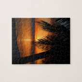 Puzzle Tropical Palm Tree and Beach at Sunset (Horizontal)