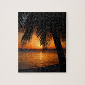 Puzzle Tropical Palm Tree and Beach at Sunset (Vertical)