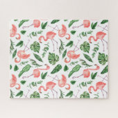 Puzzle Tropical Pink Flamingo Pattern v2 (Horizontal)