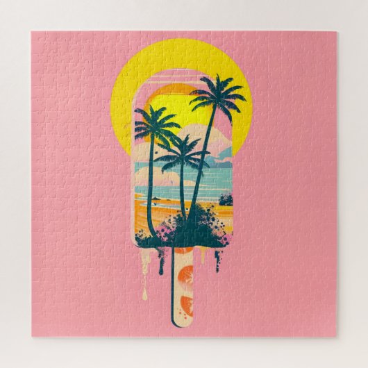 Puzzle Tropical Summer Sunset Sweets Paradise (Vertical)