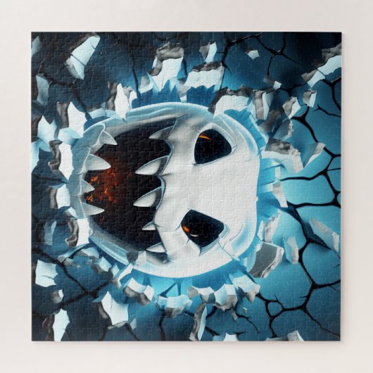 Puzzle Trou fissuré de fantôme d'Halloween 3D (Horizontal)