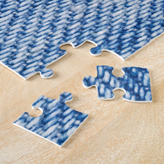 Puzzle Trou, jean denim, texture déchirée (Côté)
