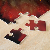 Puzzle Trou noir cosmique rouge explose dans l'espace ext (Côté)