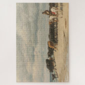 Puzzle Troupeau de bétail près de la mer (par Eugène Burn (Vertical)