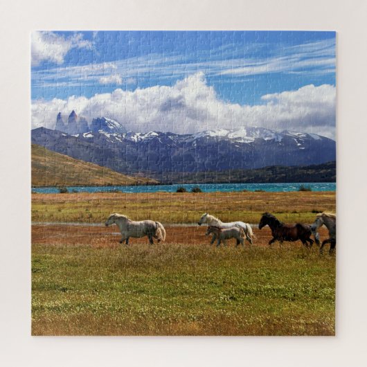 Puzzle Troupeau de Chevaux en pleine nature (Vertical)