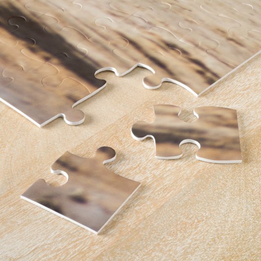 Puzzle Troupeau d'éléphants avec bébé dans l'eau (Côté)