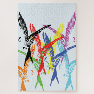 Puzzle Troupeau vibrant en mouvement