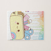 Puzzle Trousse à crayons mignonne Kawaii (Horizontal)