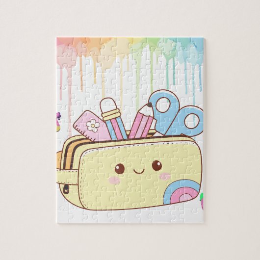 Puzzle Trousse à crayons mignonne Kawaii (Vertical)