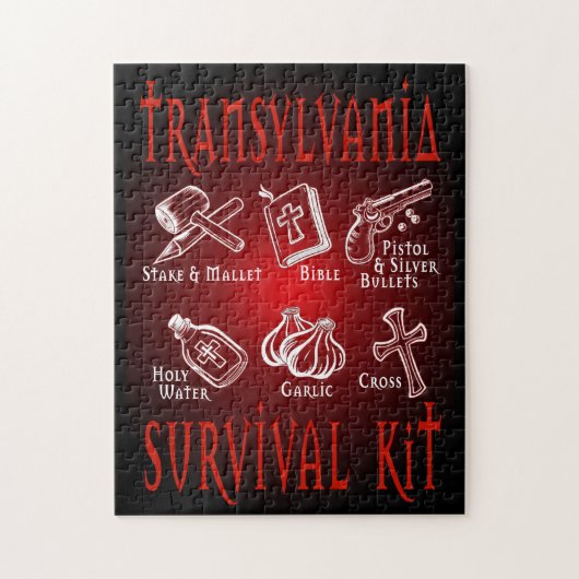 Puzzle Trousse de survie Funny Vampire Transylvanie (Vertical)