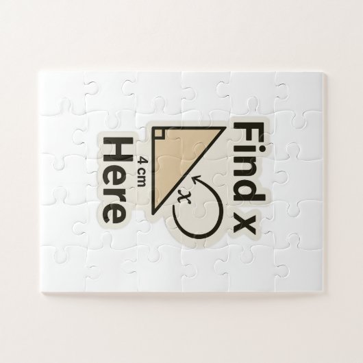Puzzle Trouver X Math Joke Sticker - Funny Geometry Pun (Horizontal)