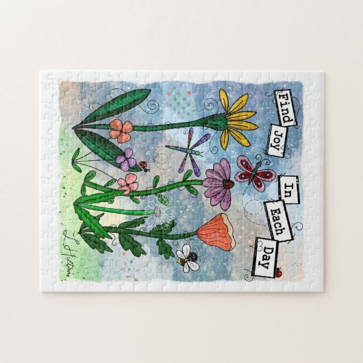 Puzzle Trouvez la joie dans le jour | Carte d'art (Horizontal)