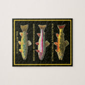 Puzzle Truite - Brown, arc-en-ciel, ruisseau (Horizontal)