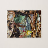 Puzzle Truite jaune et prune Lily et Coquille d'escargot (Horizontal)