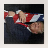 Puzzle Trump accablé le drapeau américain (Horizontal)