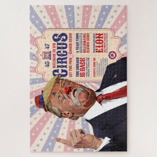 Puzzle Trump's Clown Show Circus - Design Poster vintage