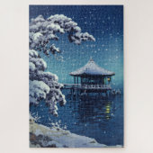 Puzzle Tsuchiya Koitsu - Neige sur l'Ukimido à Katada (Vertical)