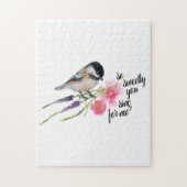 Puzzle Tu Chantes Si Doucement Pour Moi Chickadee Aquarel (Vertical)
